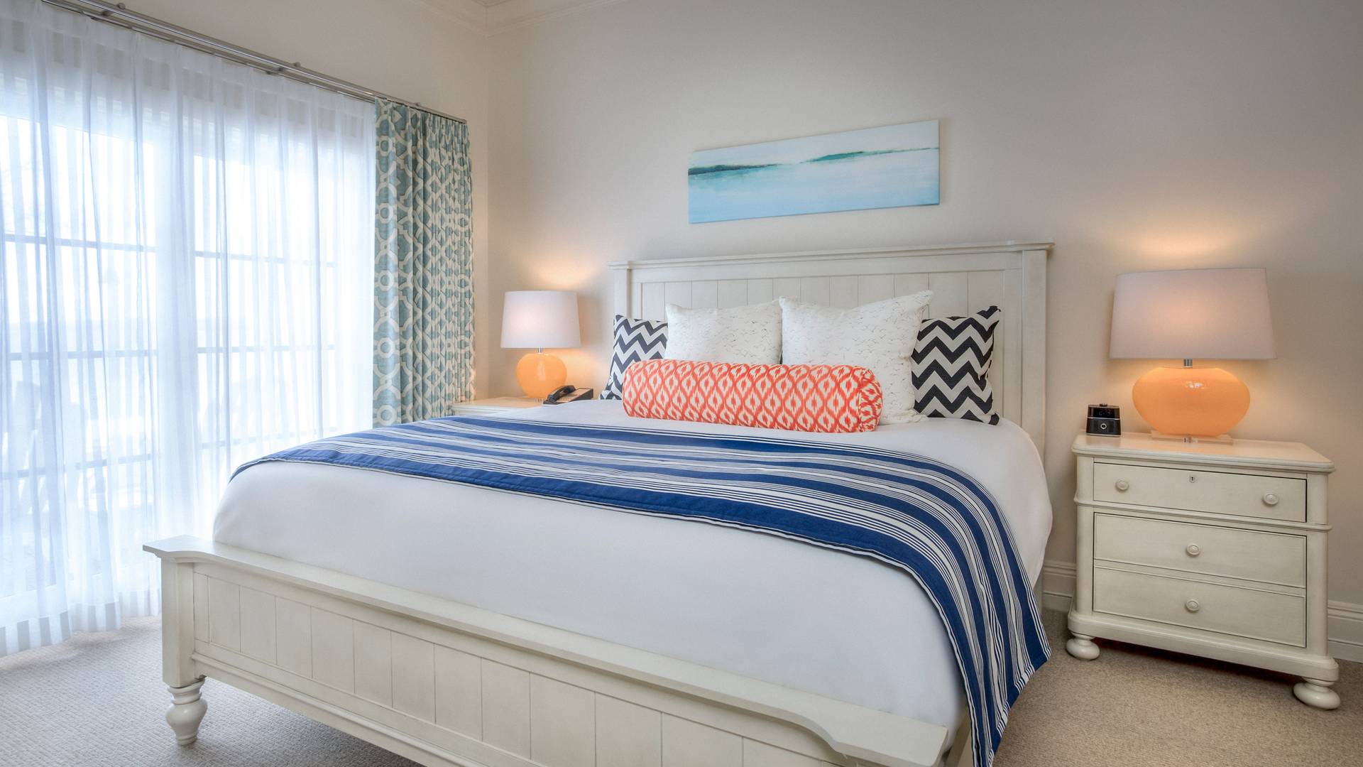Master Suite, Inn at Bay Harbor, king bedroom and large window