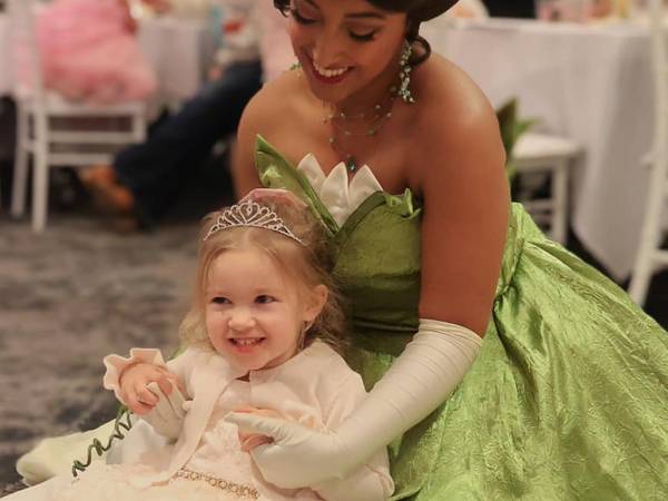 Princess and young guest at Princess Gala