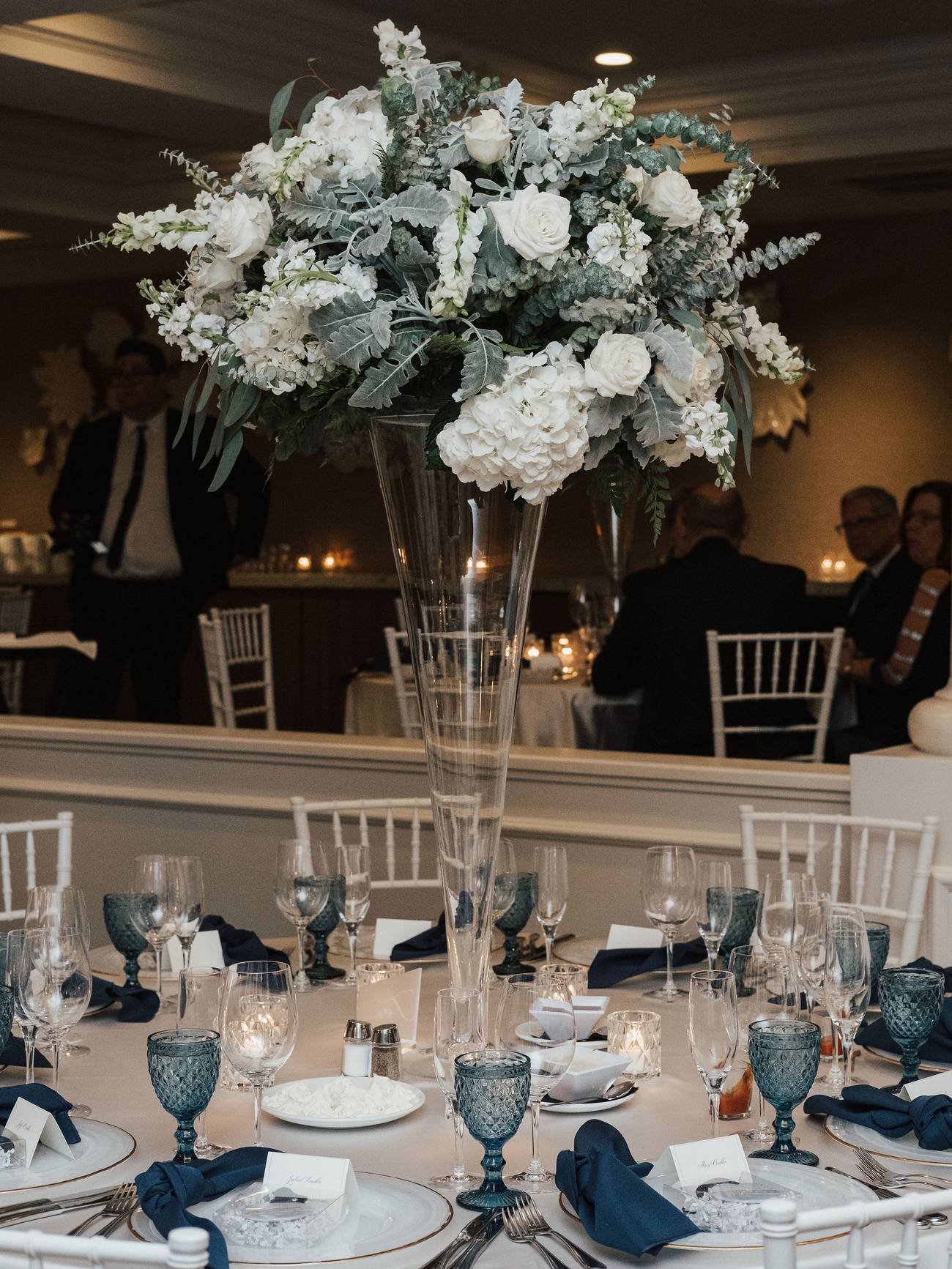 Tall winter table centerpieces