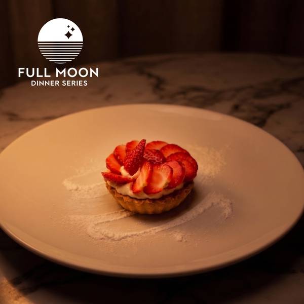 Strawberry petite dessert for the Strawberry Moon Dinner Series.