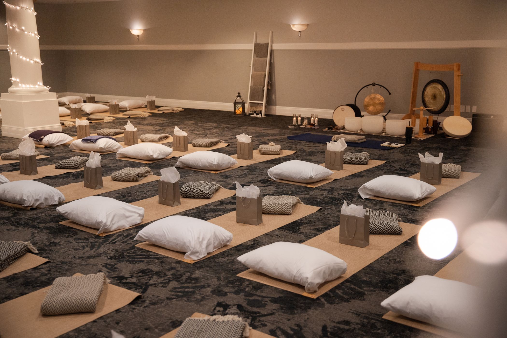 Mats and gifts, Lunar Renewal Wellness Retreat