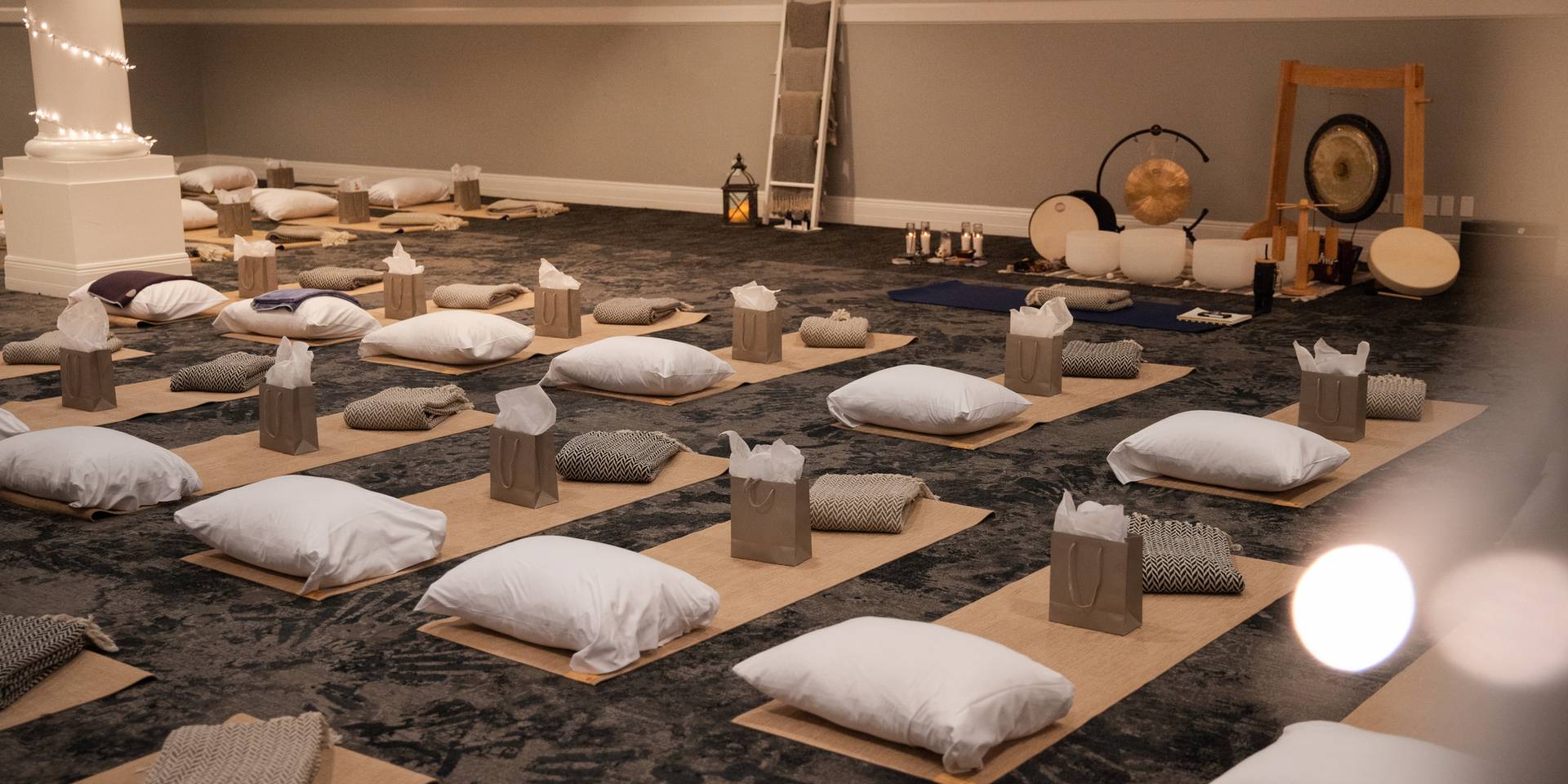 Mats and gifts, Lunar Renewal Wellness Retreat