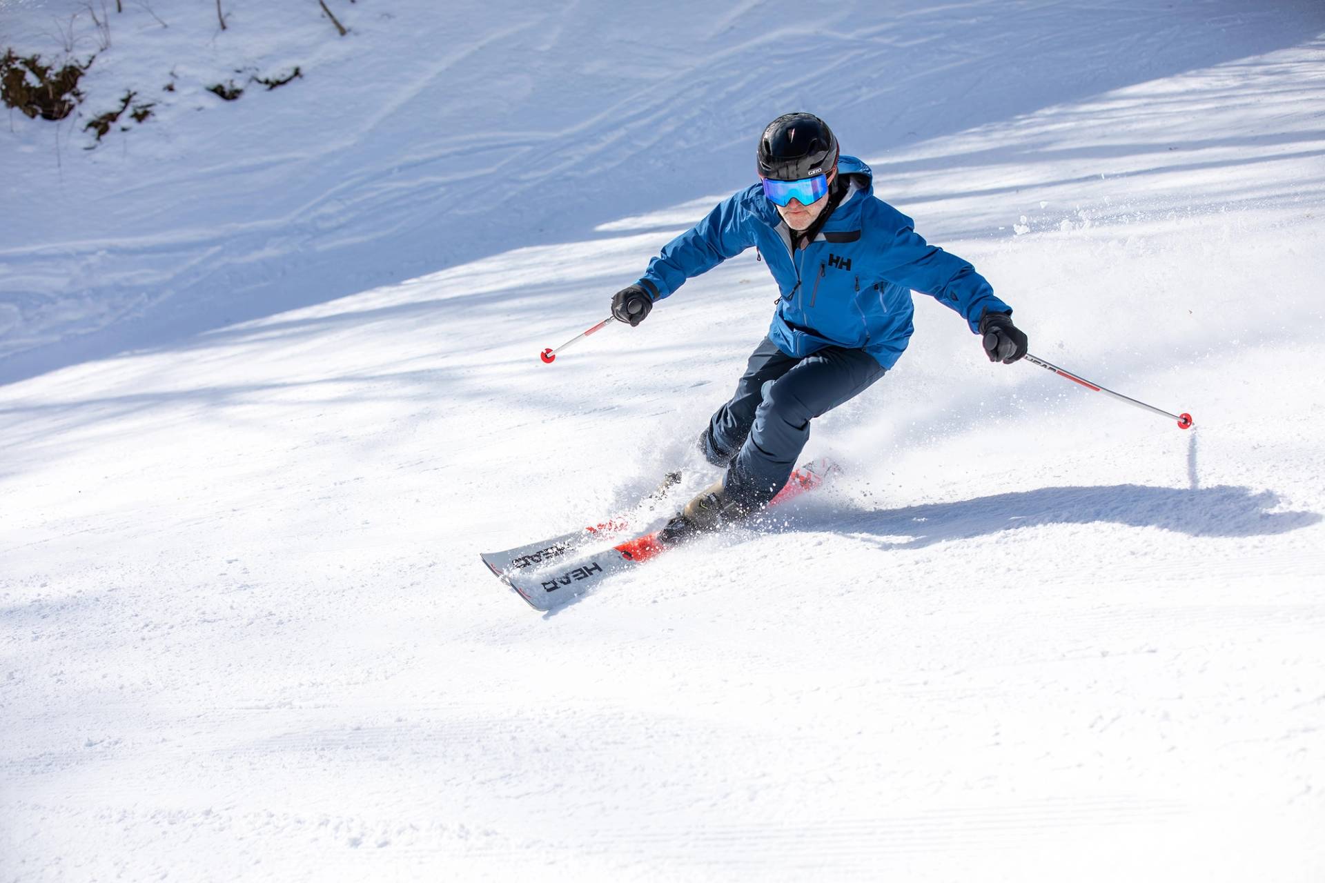 A skier at The Highlands