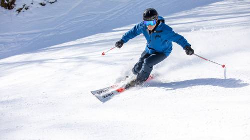 A skier at The Highlands