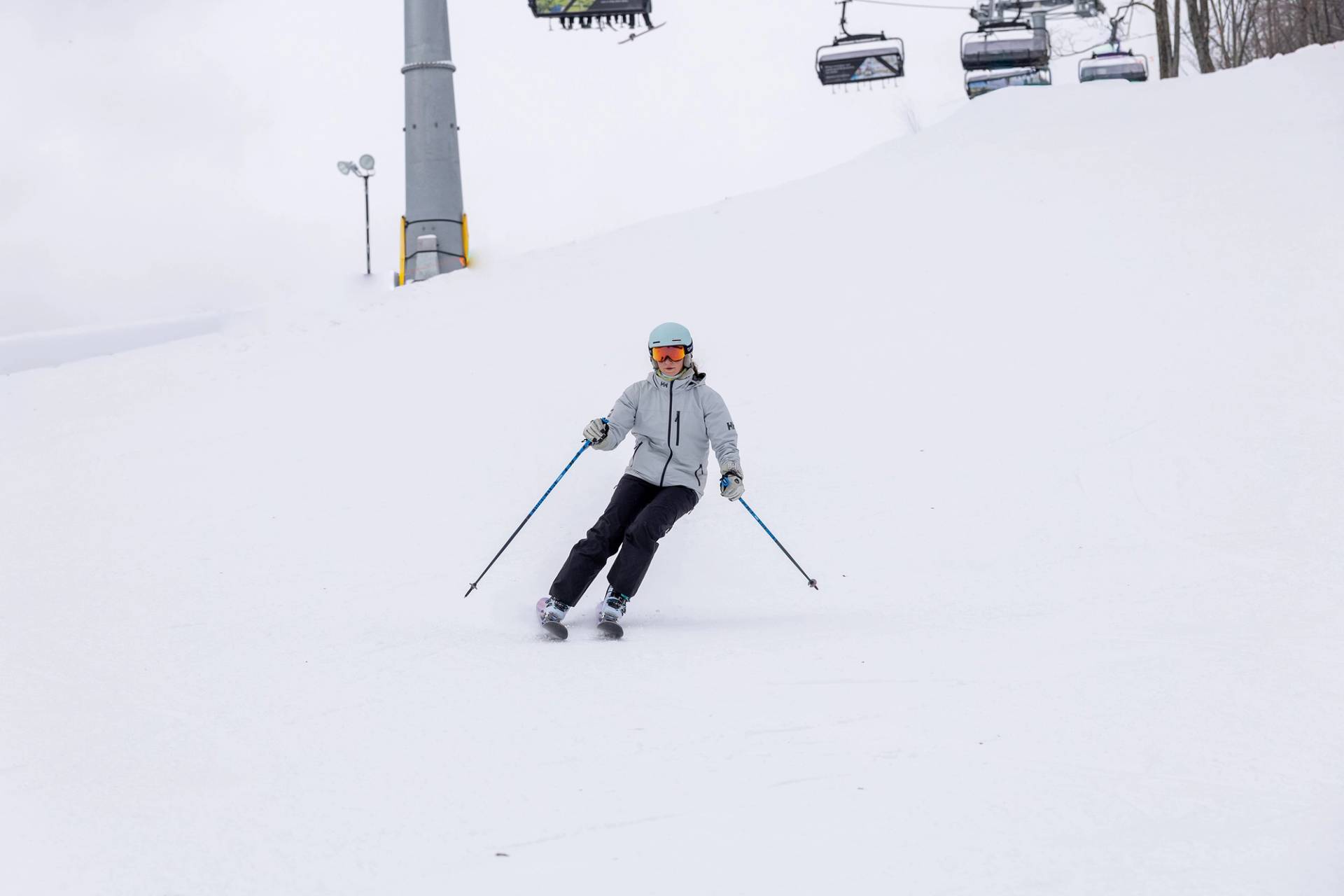 A skier at The Highlands