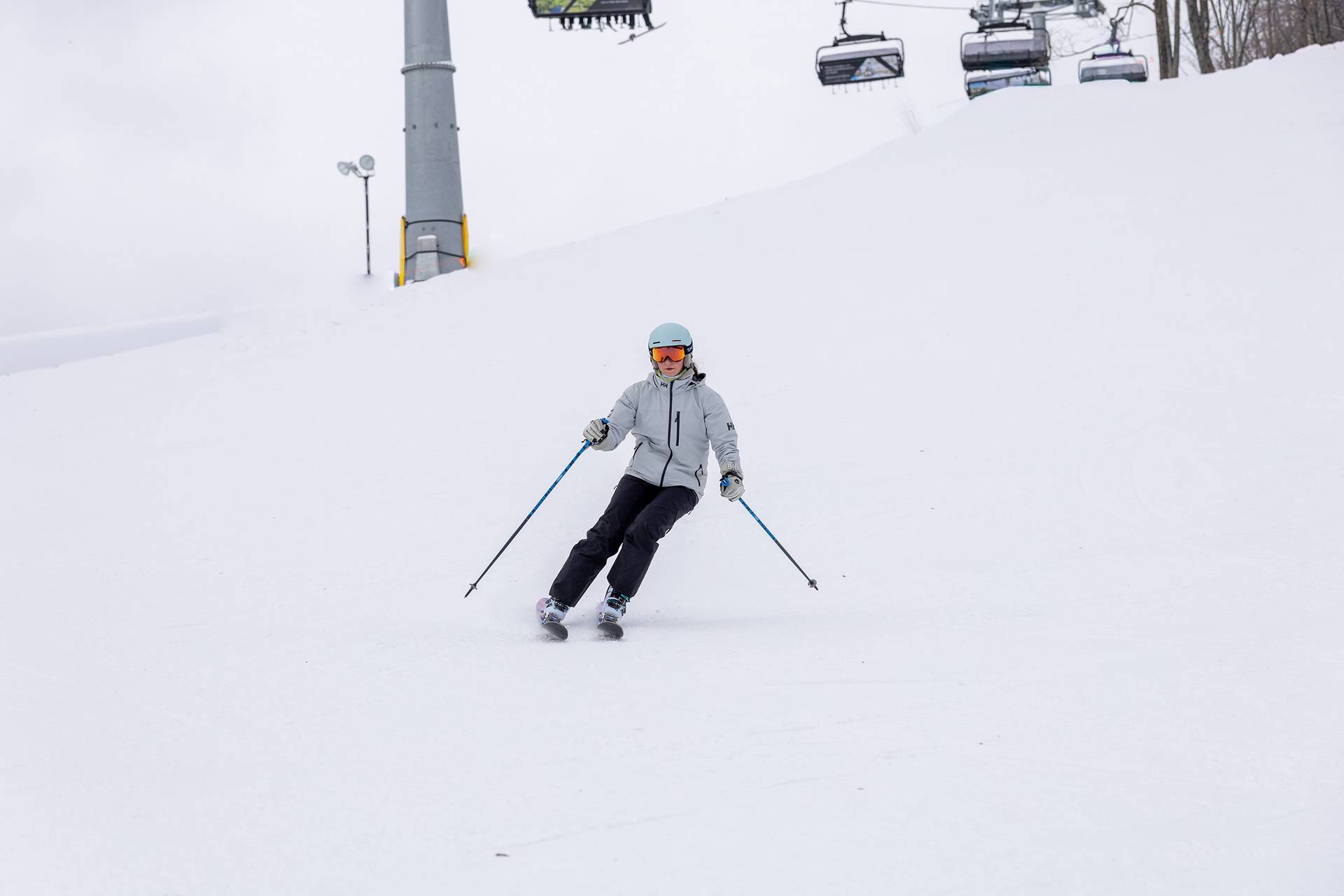 A skier at The Highlands