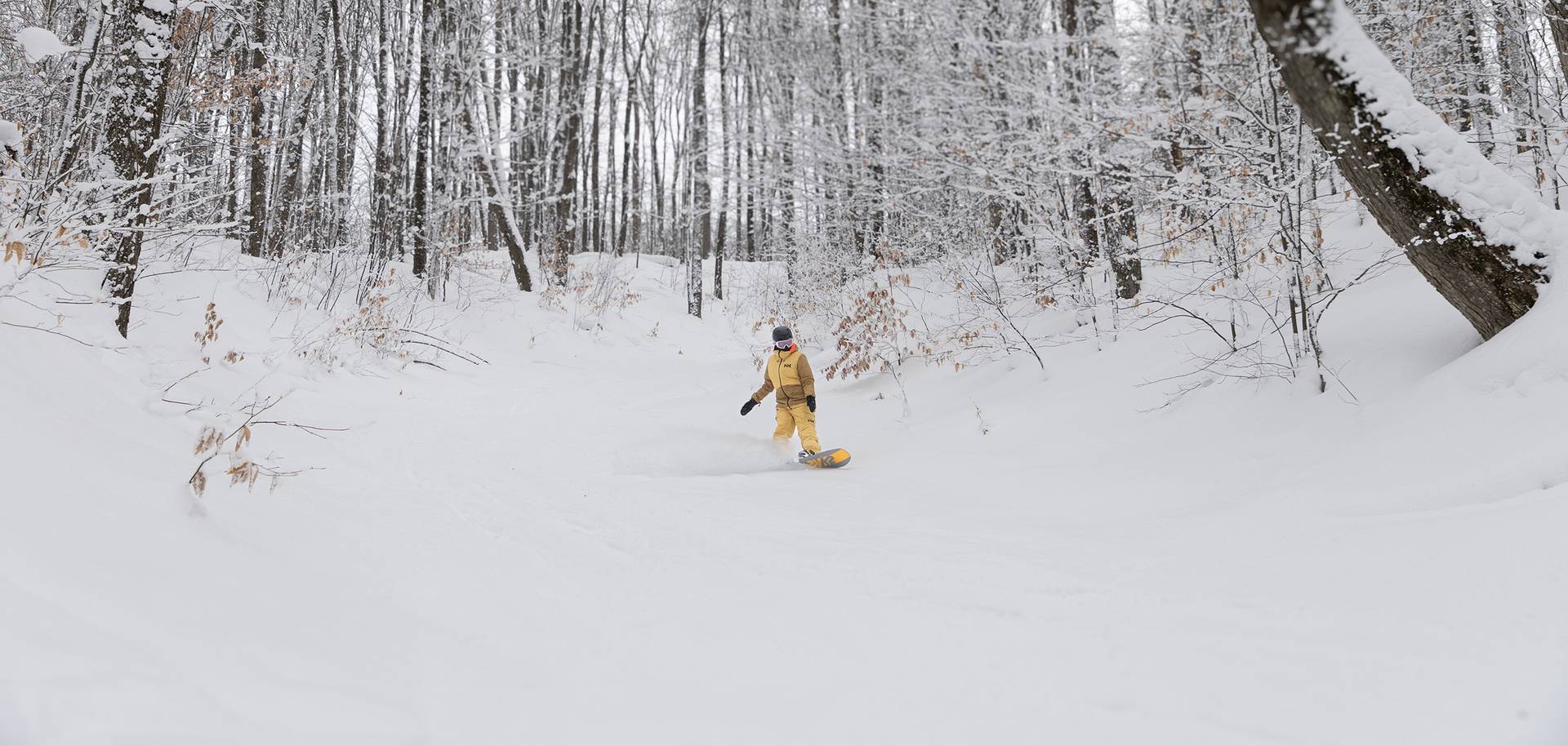 A skier at The Highlands