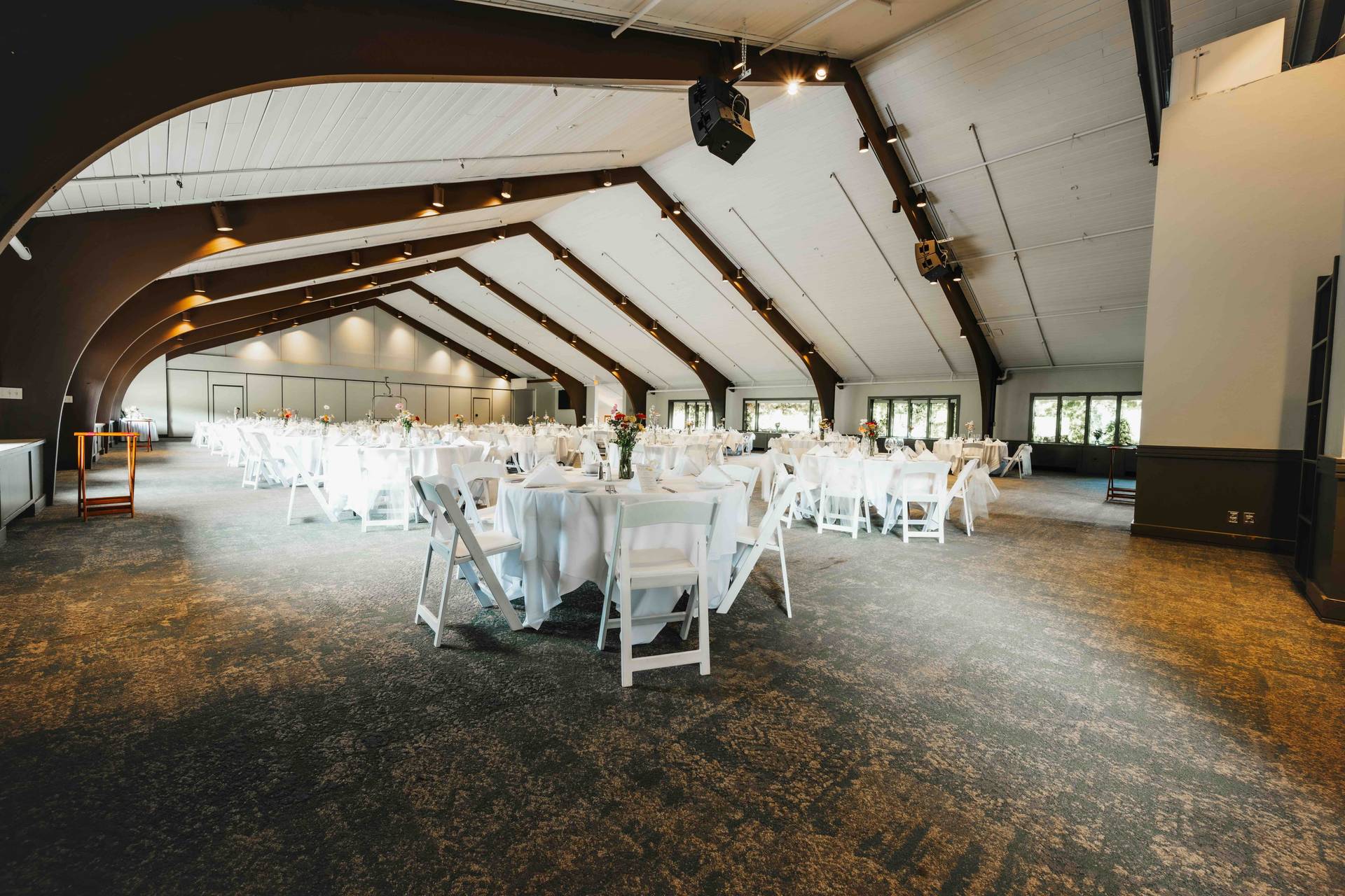 Day Lodge wedding setup