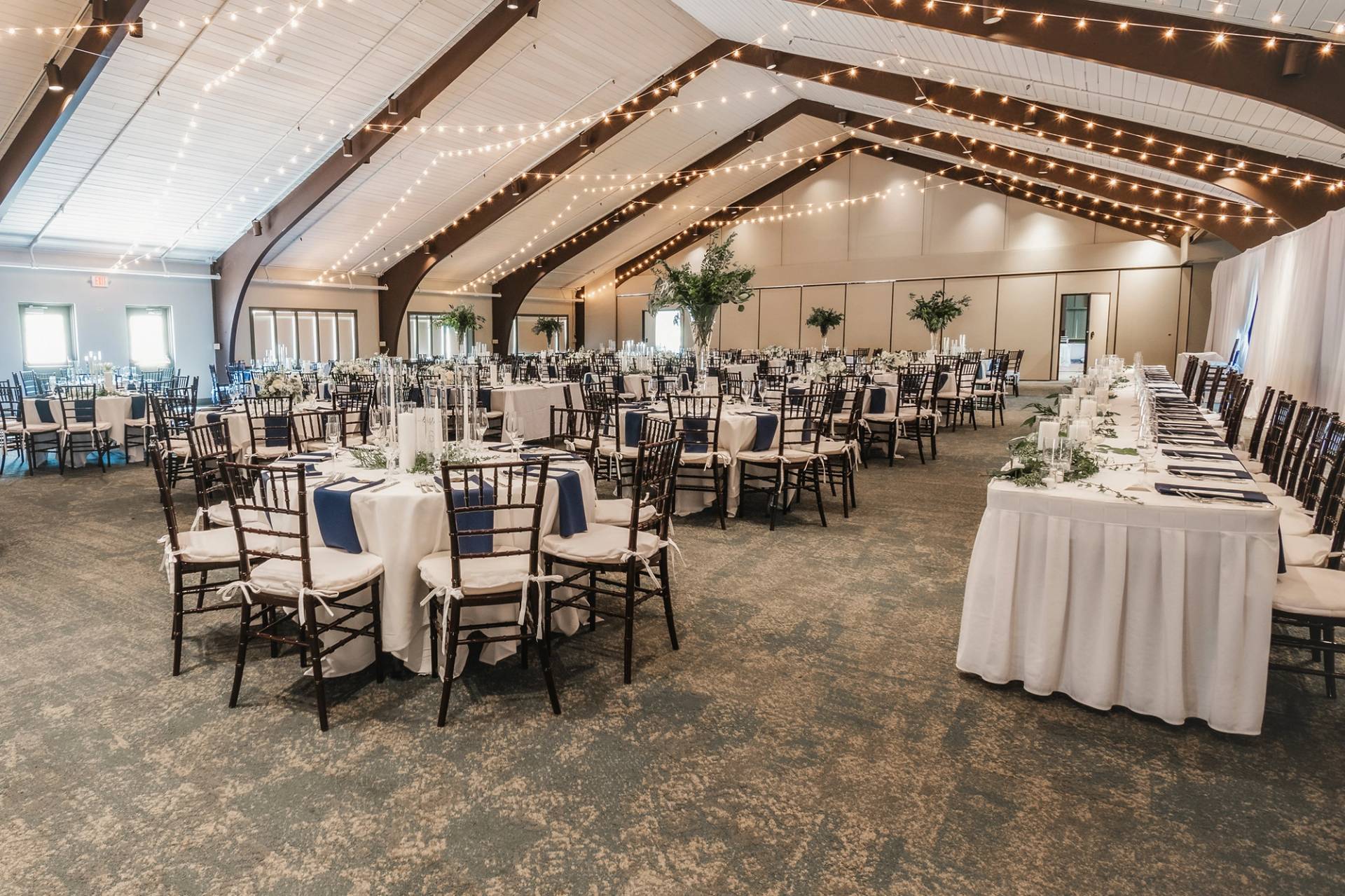 A reception table setup