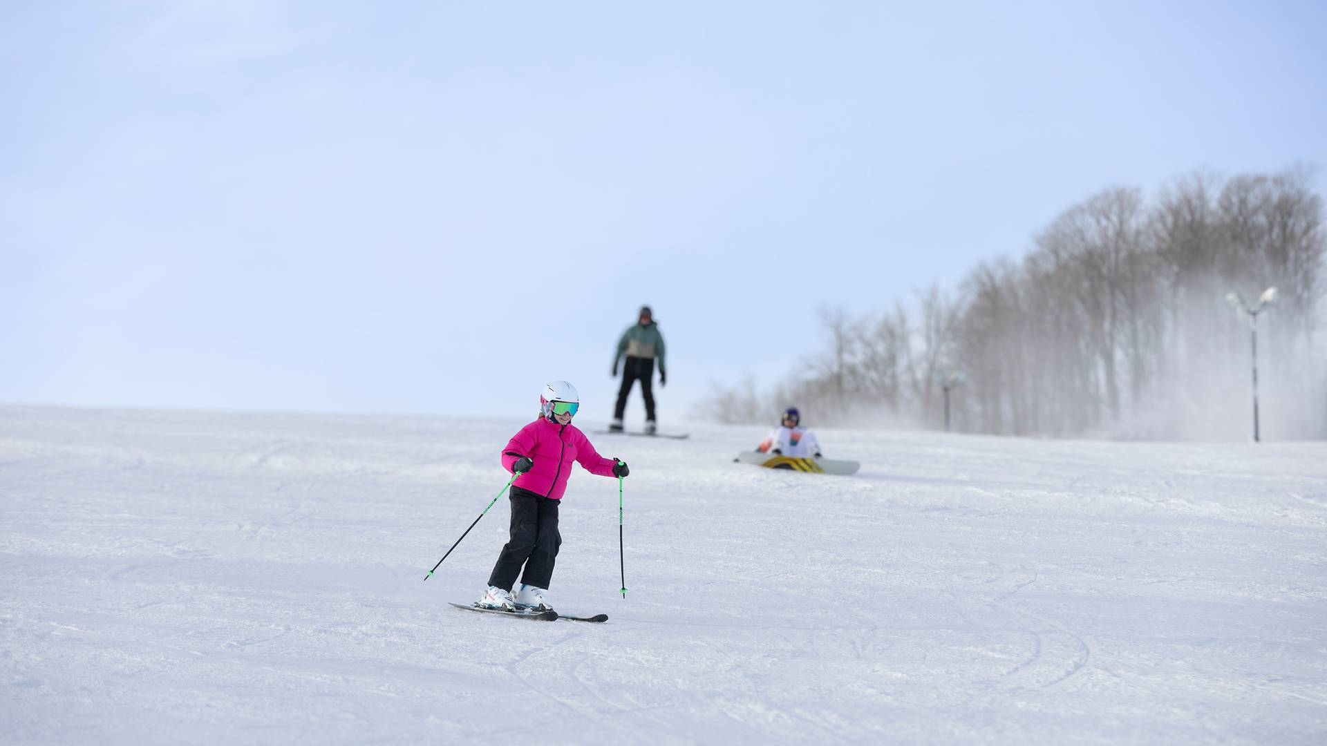 A child skier