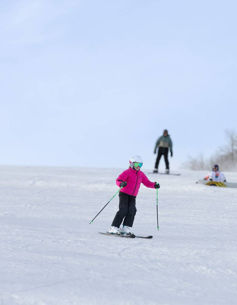 A child skier