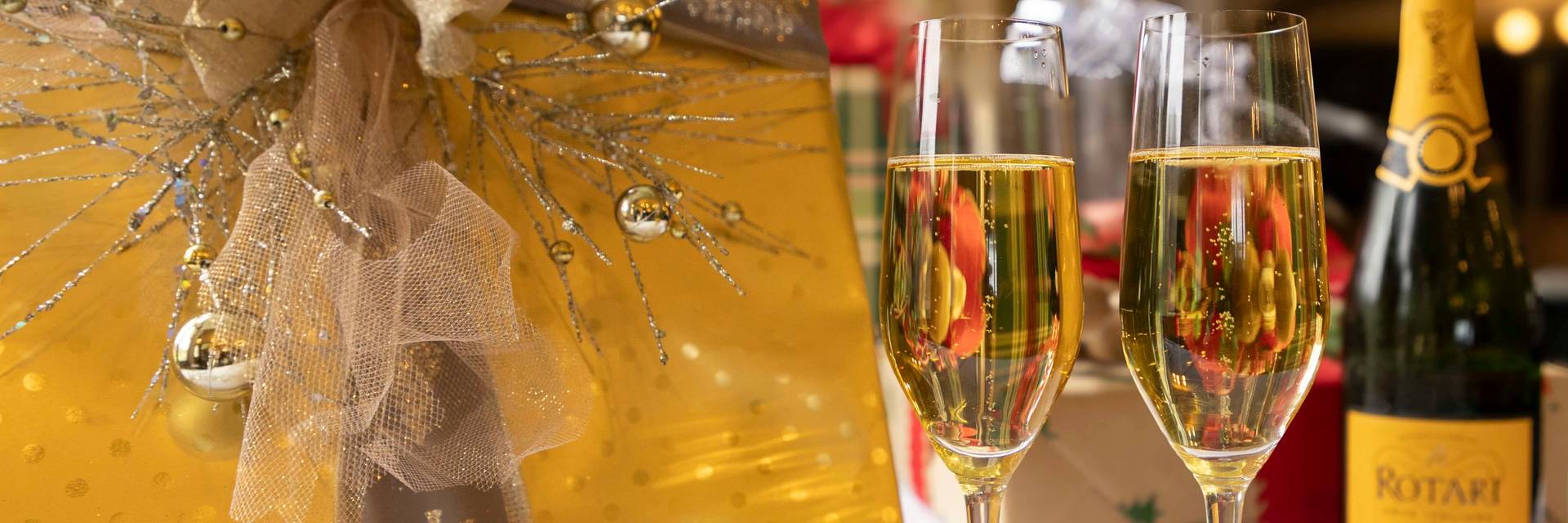 Champagne and presents