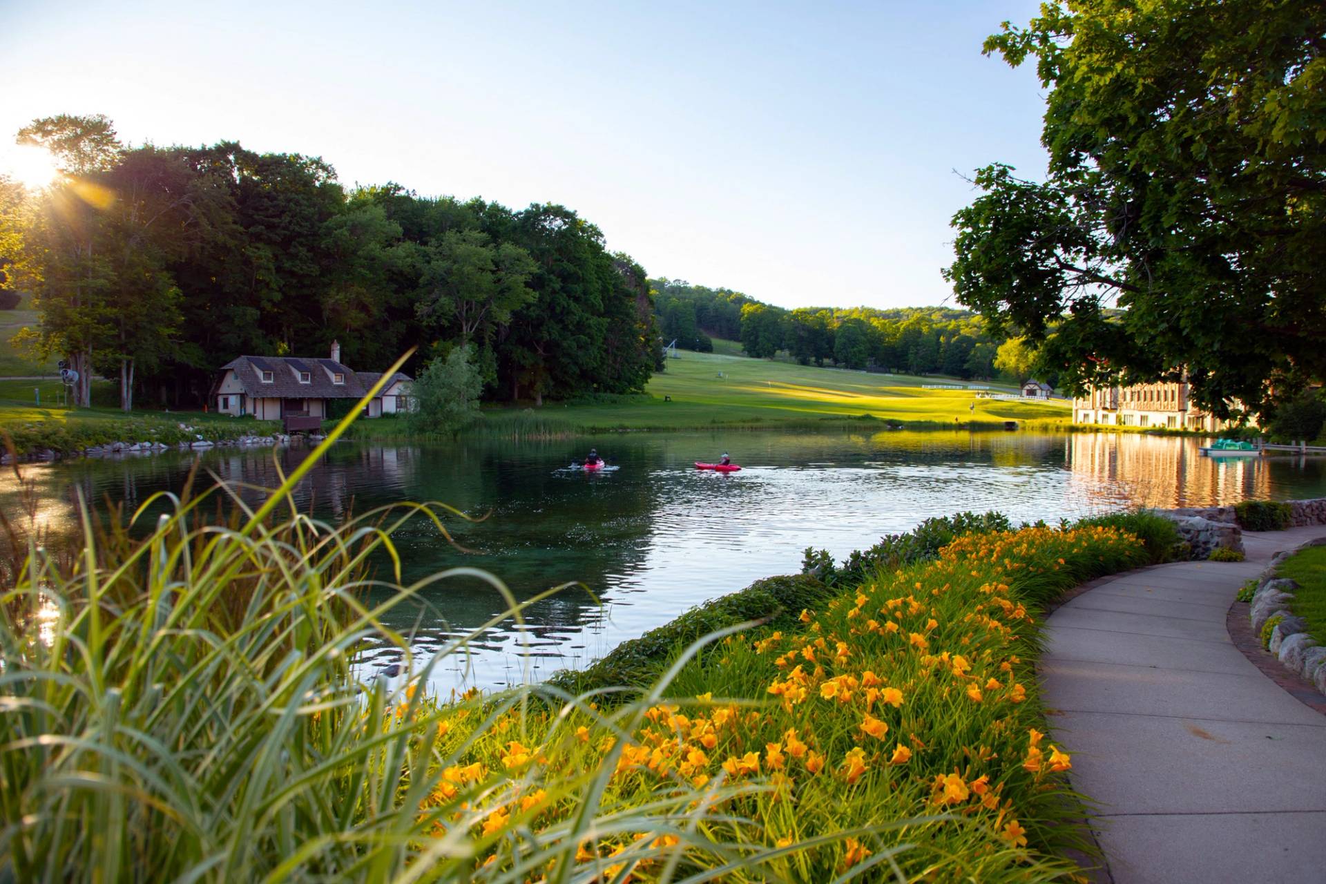 The pond near the Main Lodge