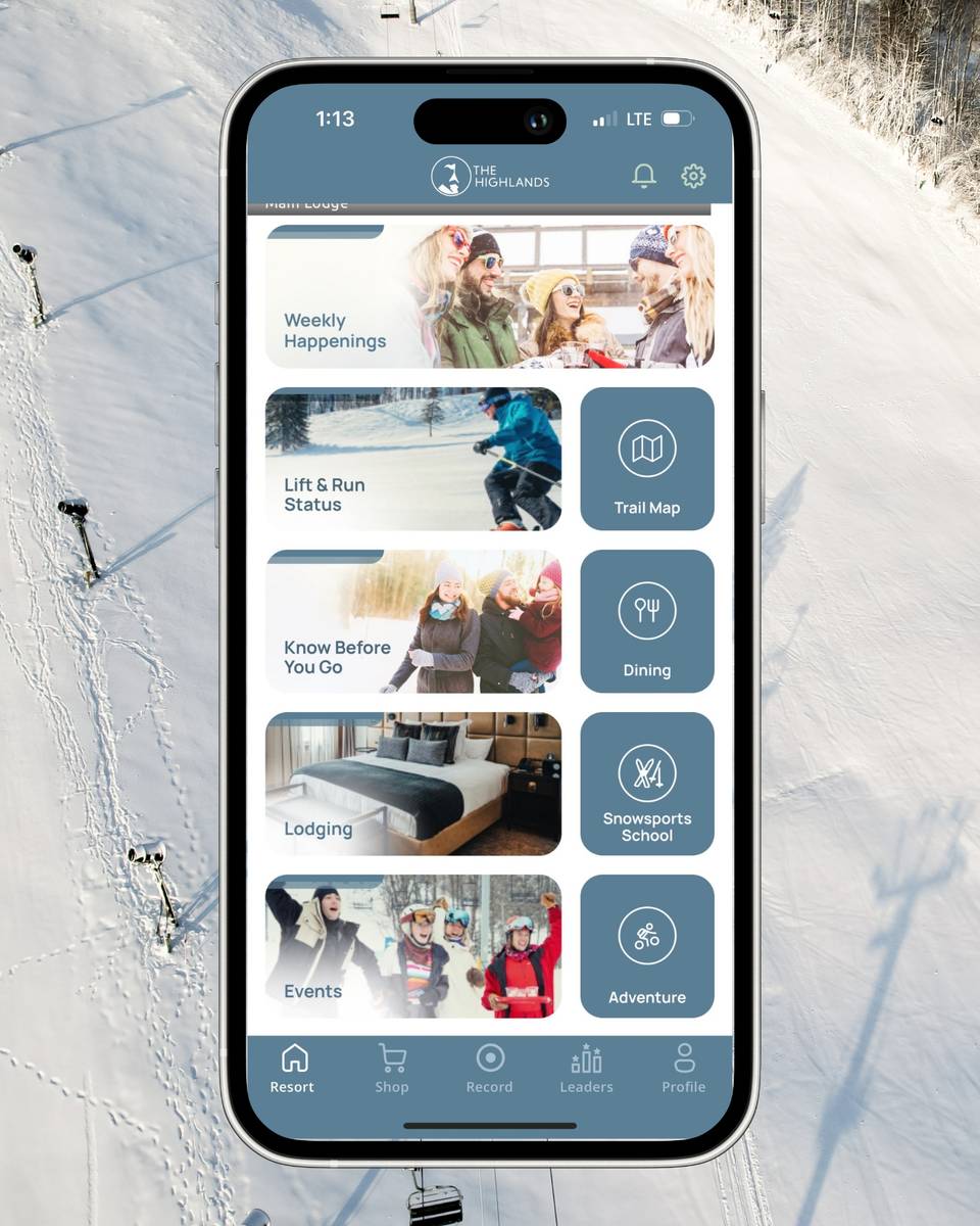 A screenshot of The Highlands App