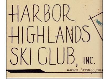Harbor Highlands Ski Club sign