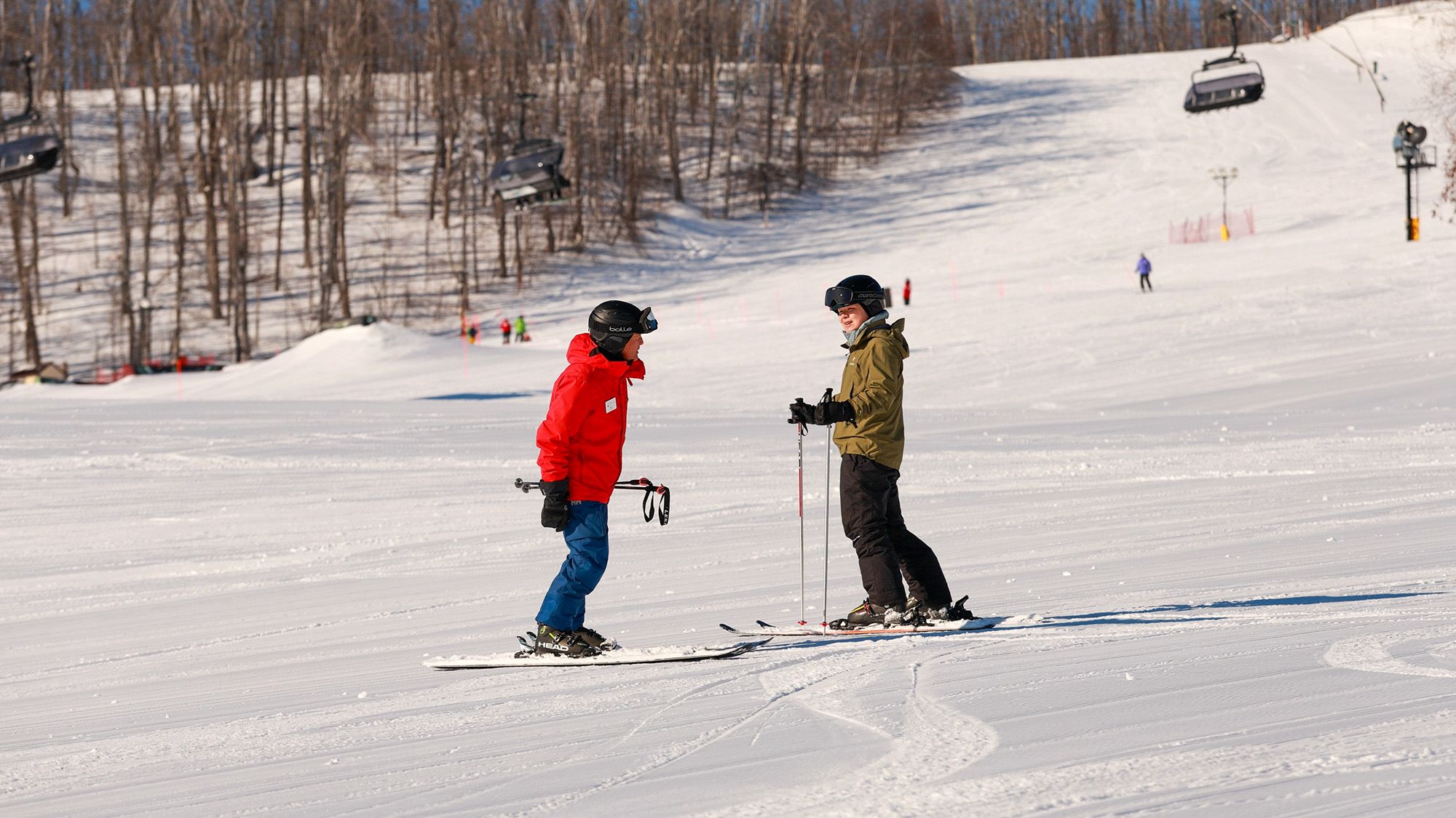 A ski lesson at The Highlands