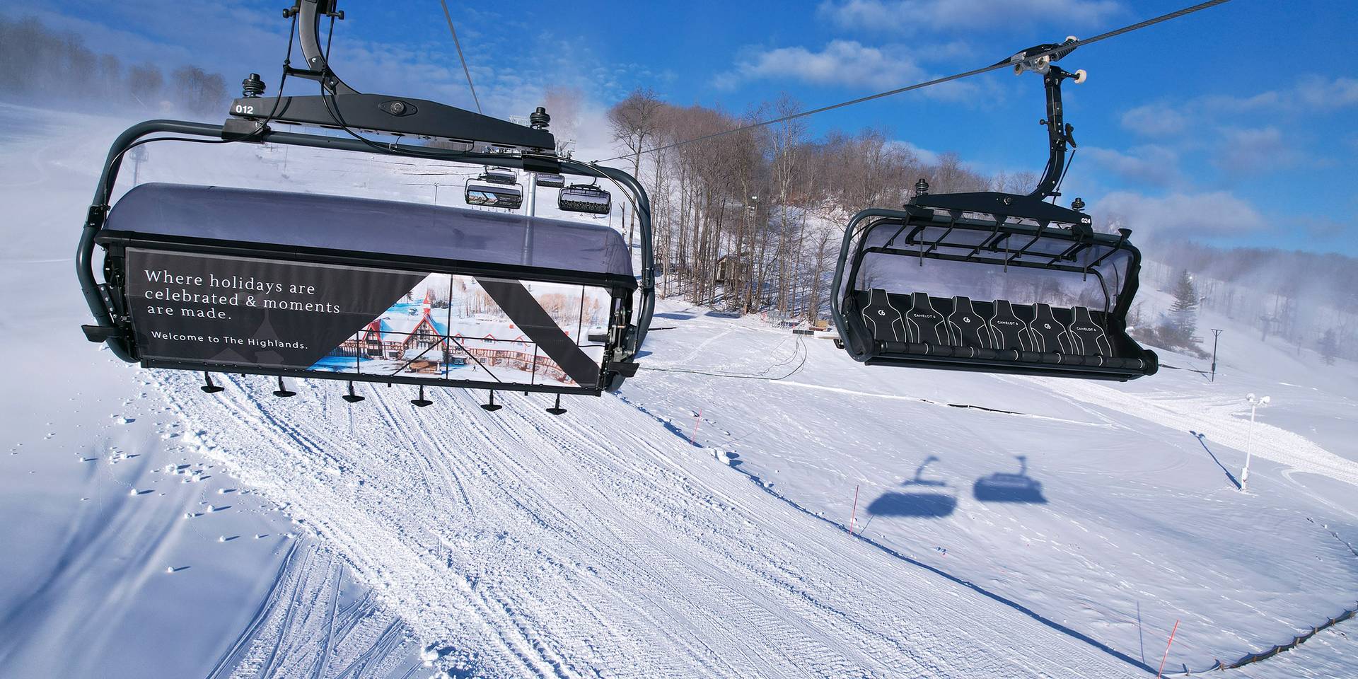 Camelot 6 chairlifts in action