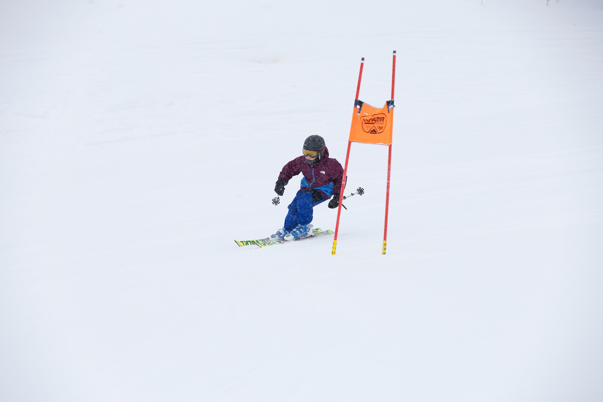 A child on the NASTAR course at The Highlands
