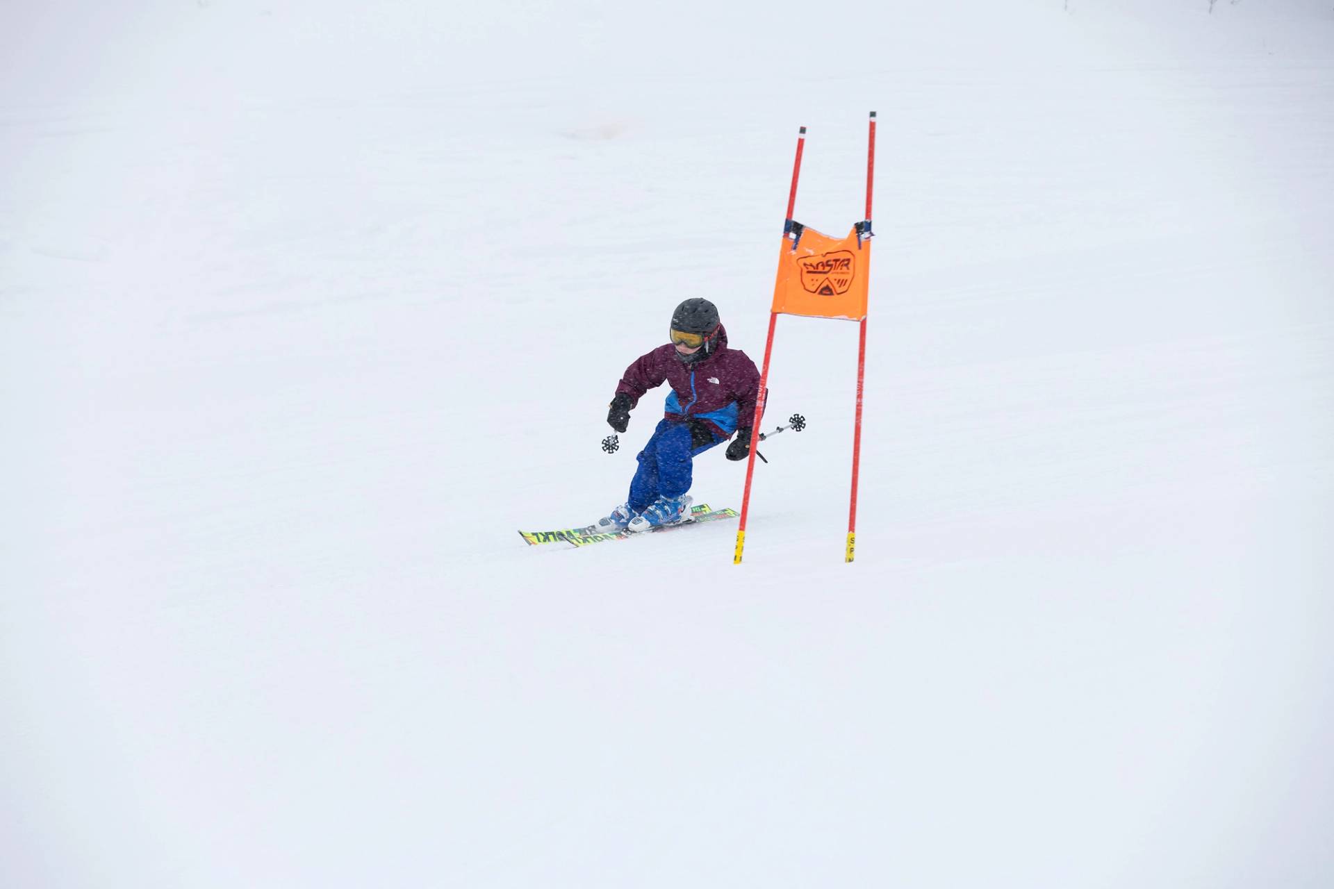 A child on the NASTAR course at The Highlands