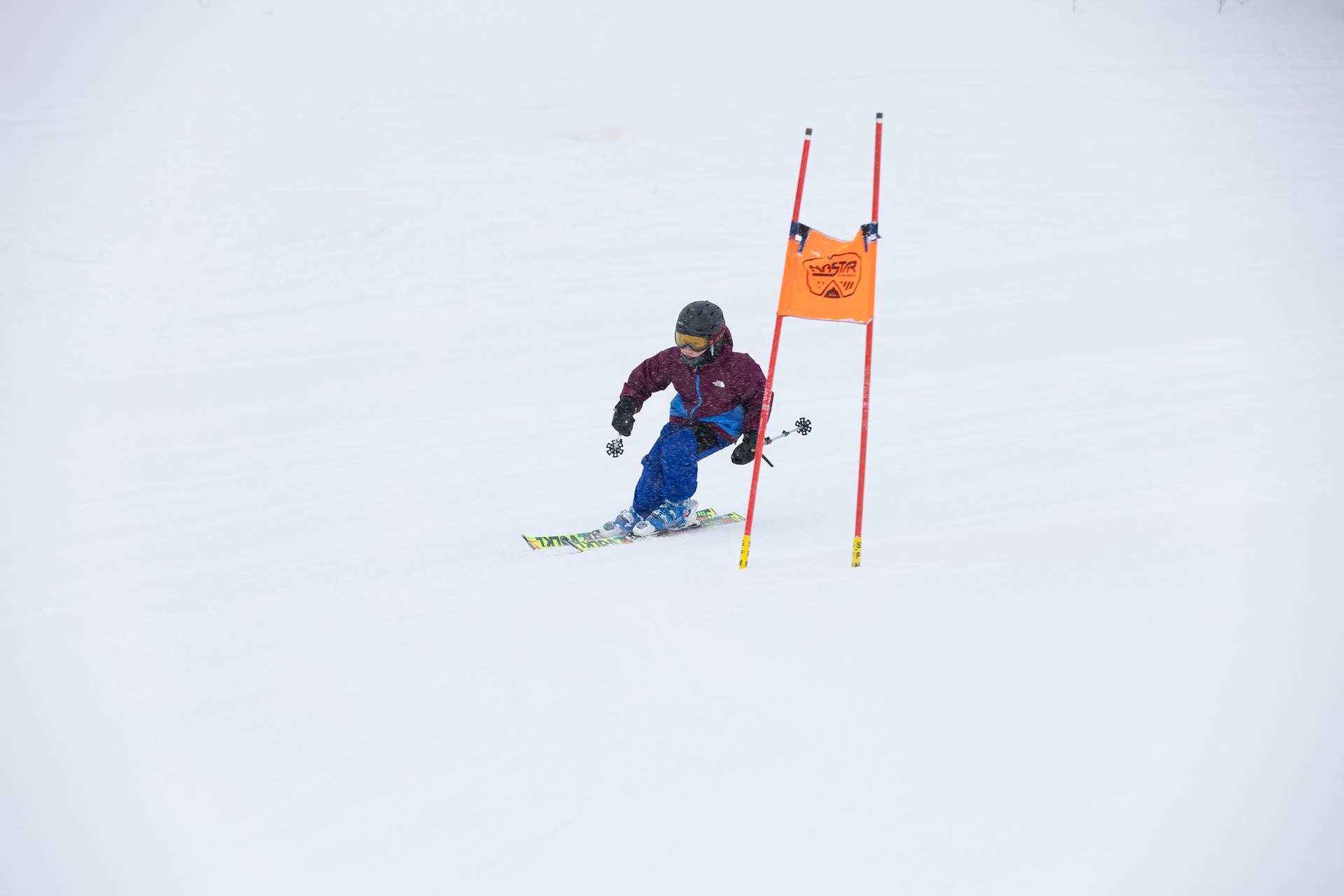 A child on the NASTAR course at The Highlands