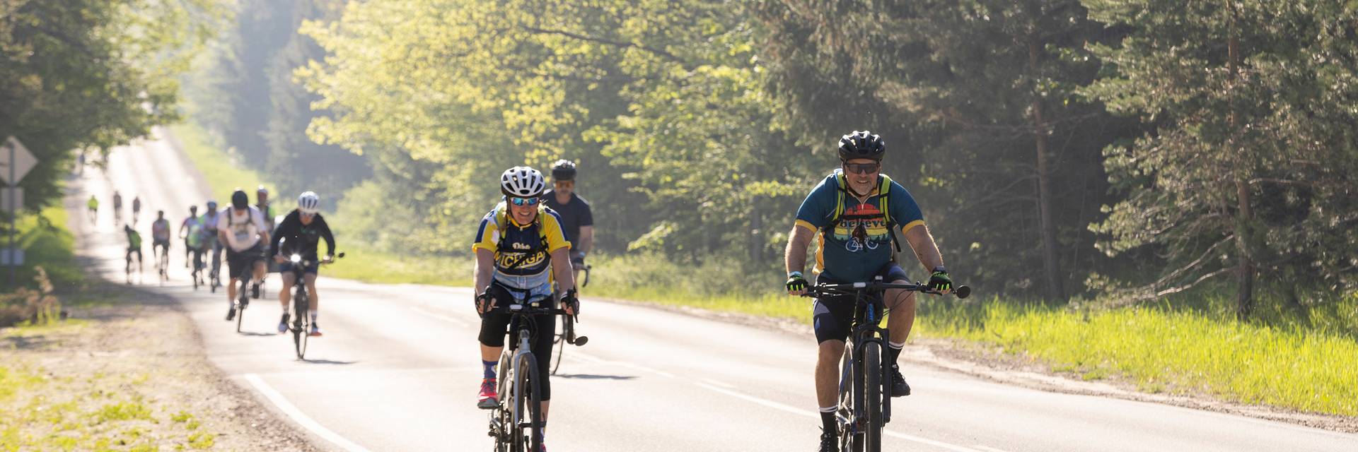 A group of bike riders during the Zoo-De-Mack event
