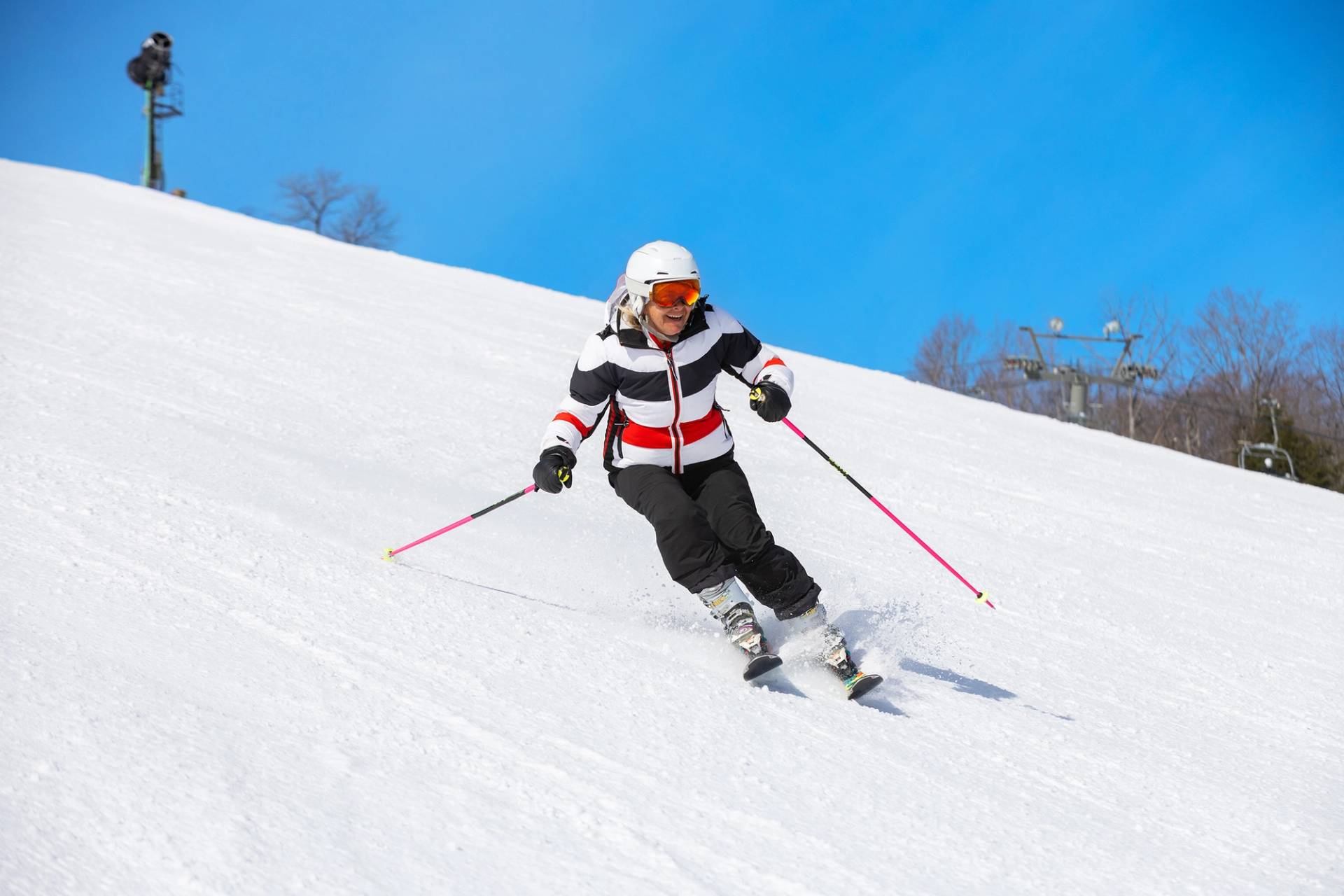 A skier at The Highlands