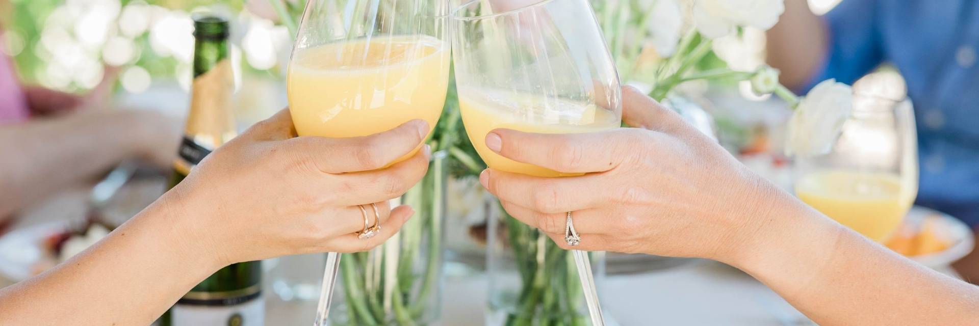 Mimosa toast at brunch