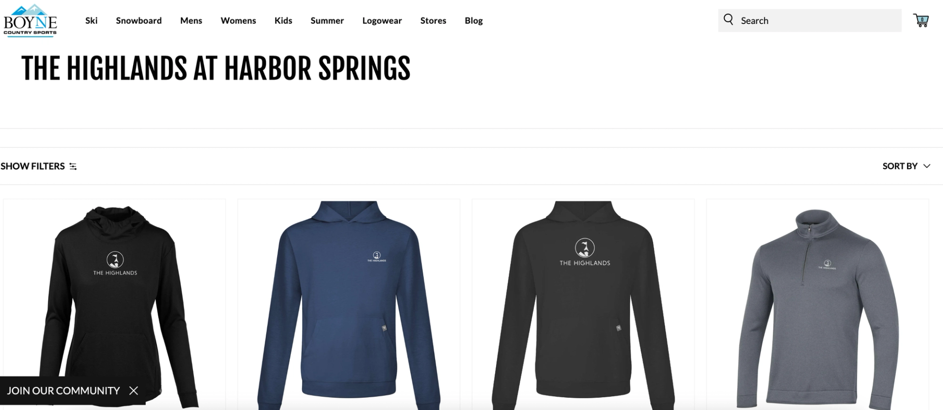 Online shopping at Boyne Country Sports