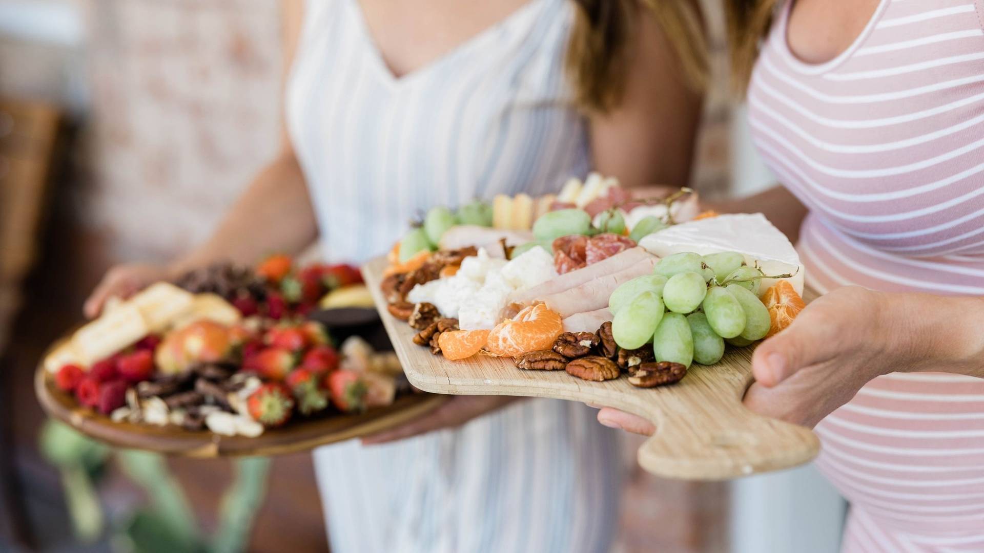 Fruit and cheese platters