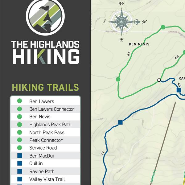 The Highlands Hiking Trail Map
