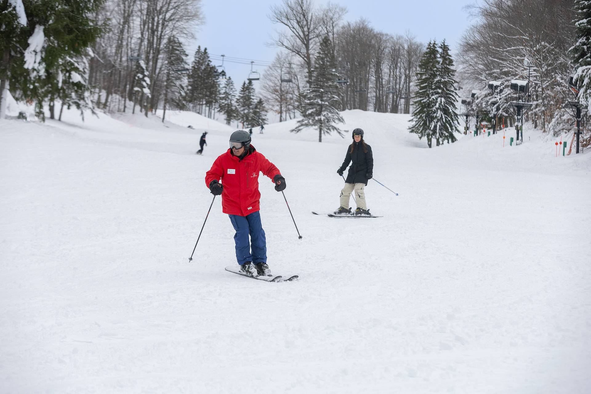 A ski lesson at The Highlands