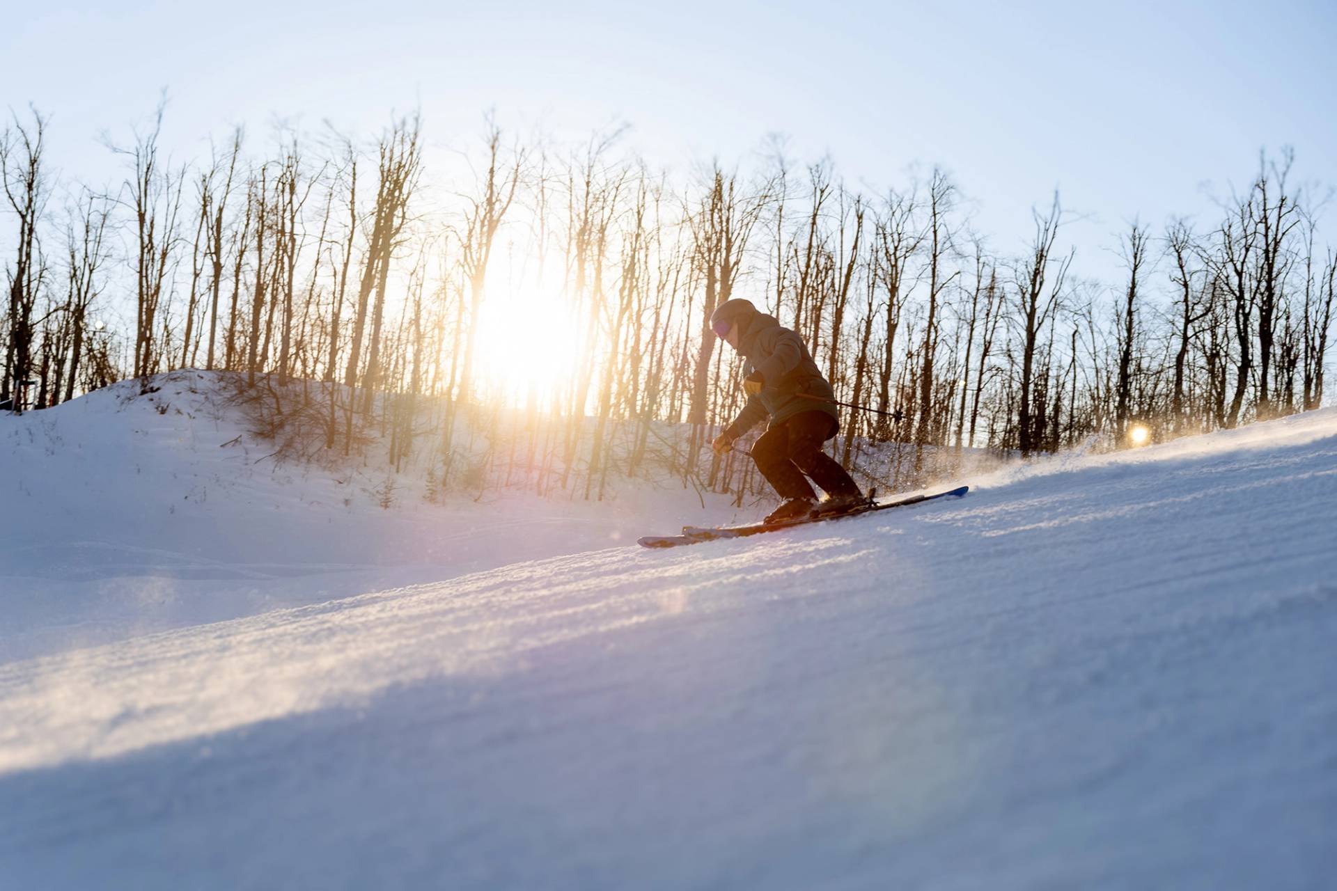 A skier at The Highlands