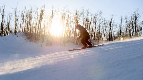 A skier at The Highlands