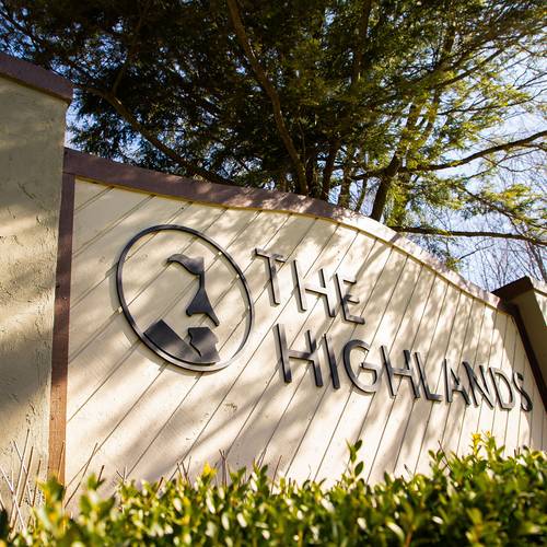 The Highlands entrance sign