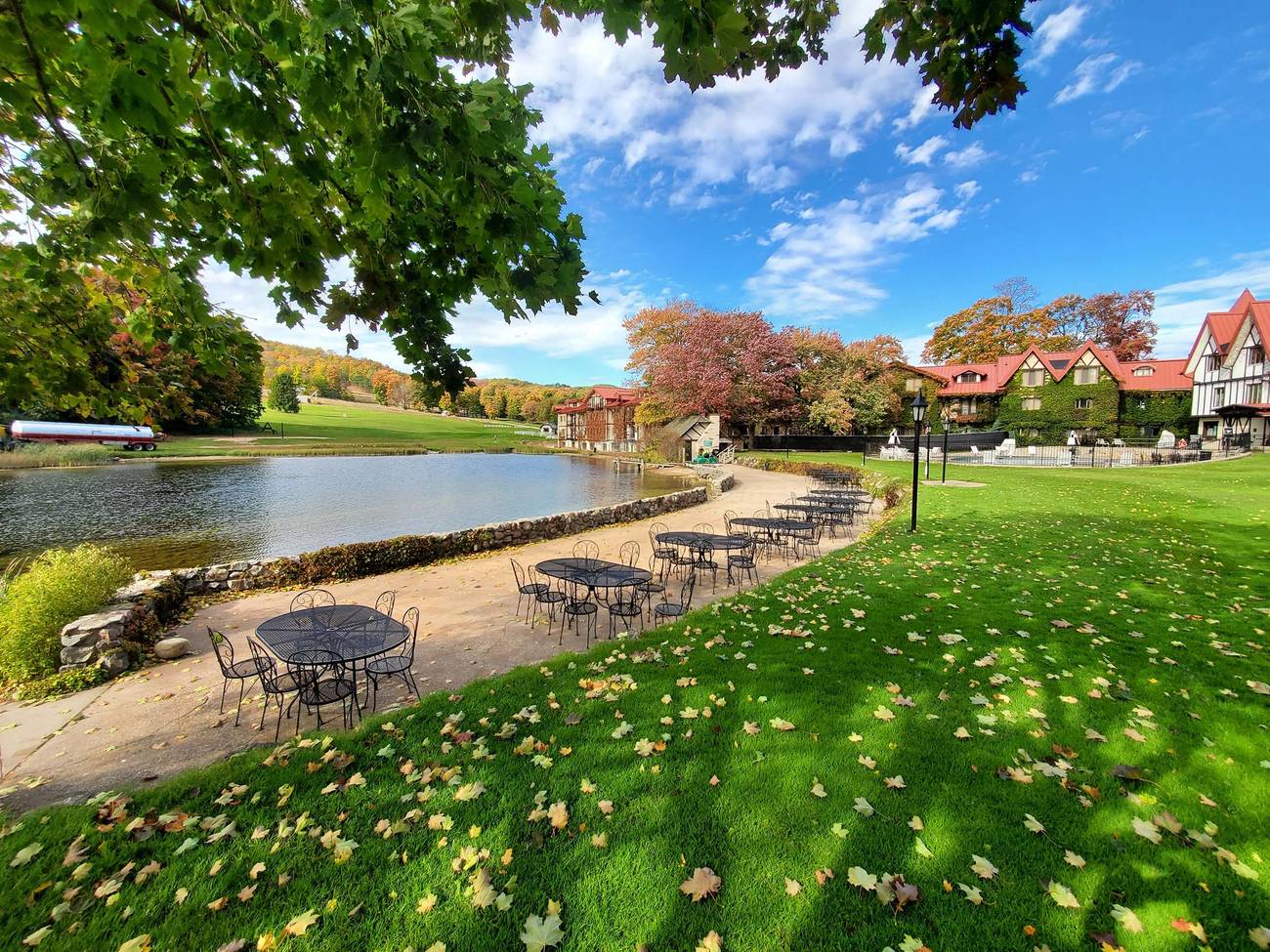 Lakeside patio