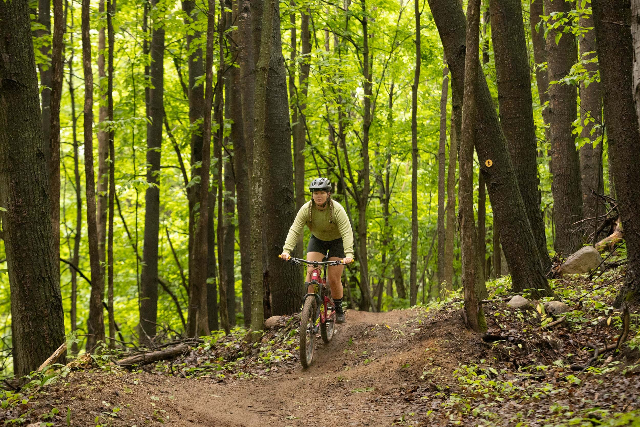 A mountain biker at The Highlands