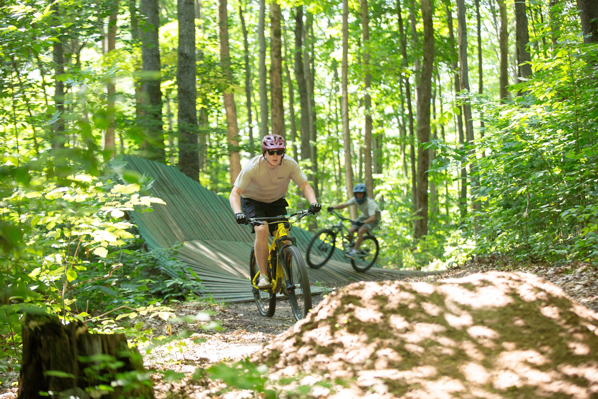 A mountain biker at The Highlands