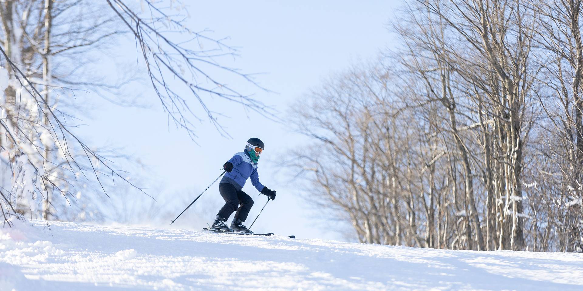 A skier at The Highlands