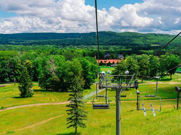 Scenic chairlift ride at The Highlands