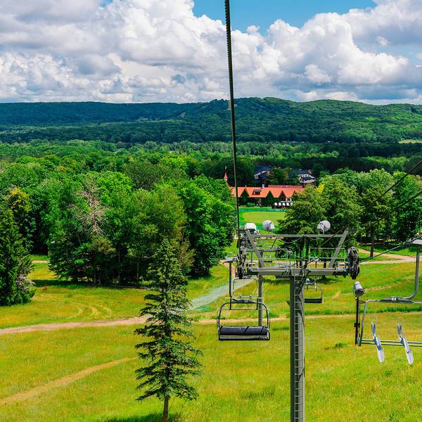 Scenic chairlift ride at The Highlands