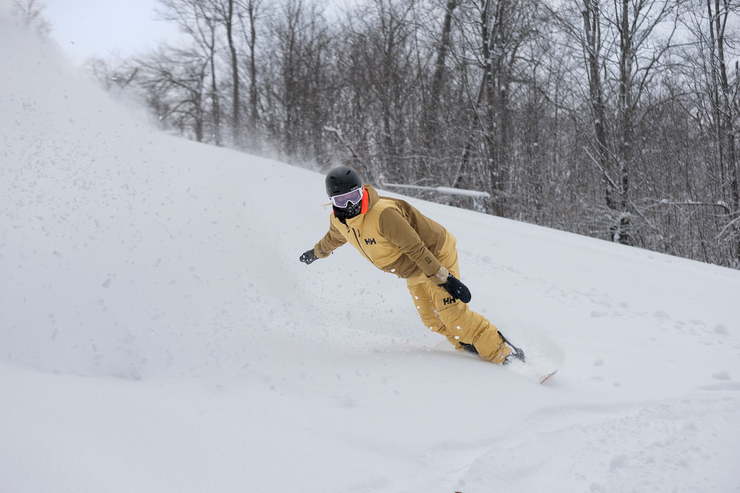 A snowboarder at The Highlands