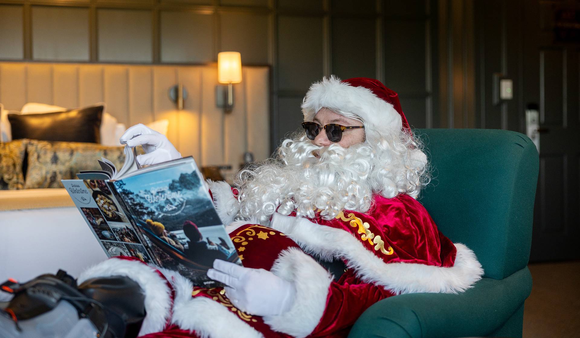 Santa in a Main Lodge king room