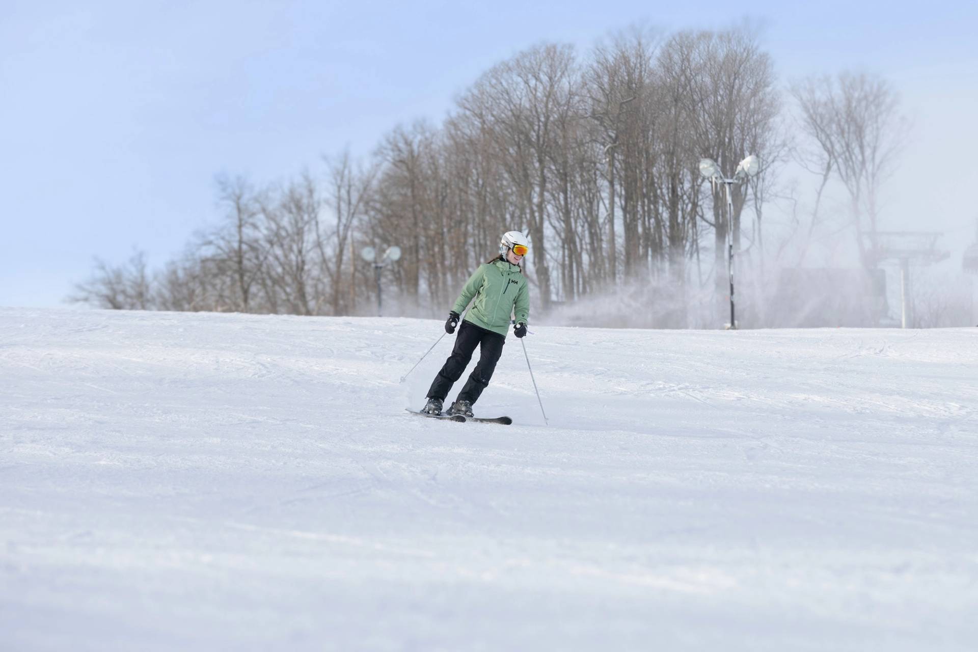 A skier at The Highlands