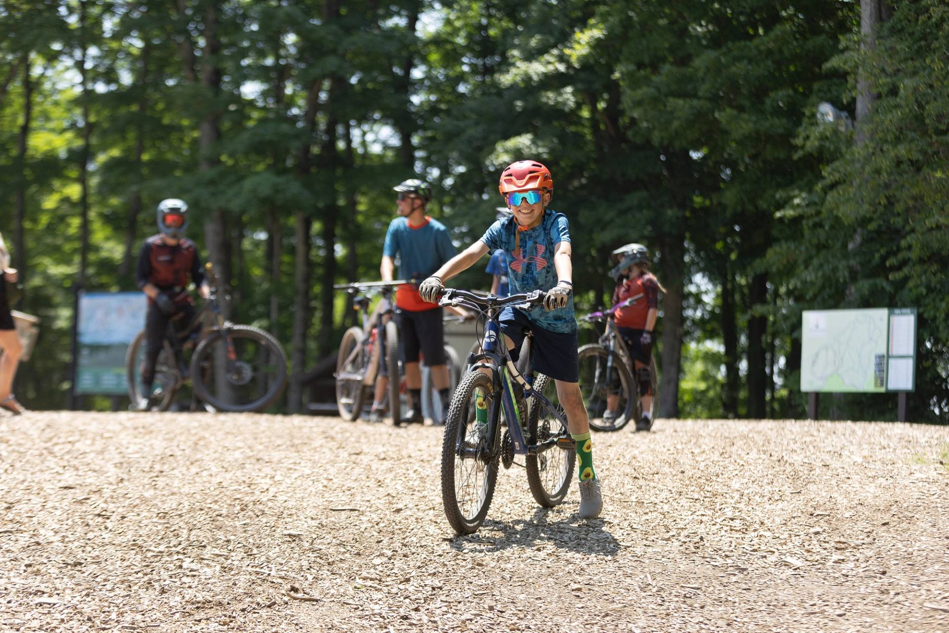 A mountain biker at The Highlands