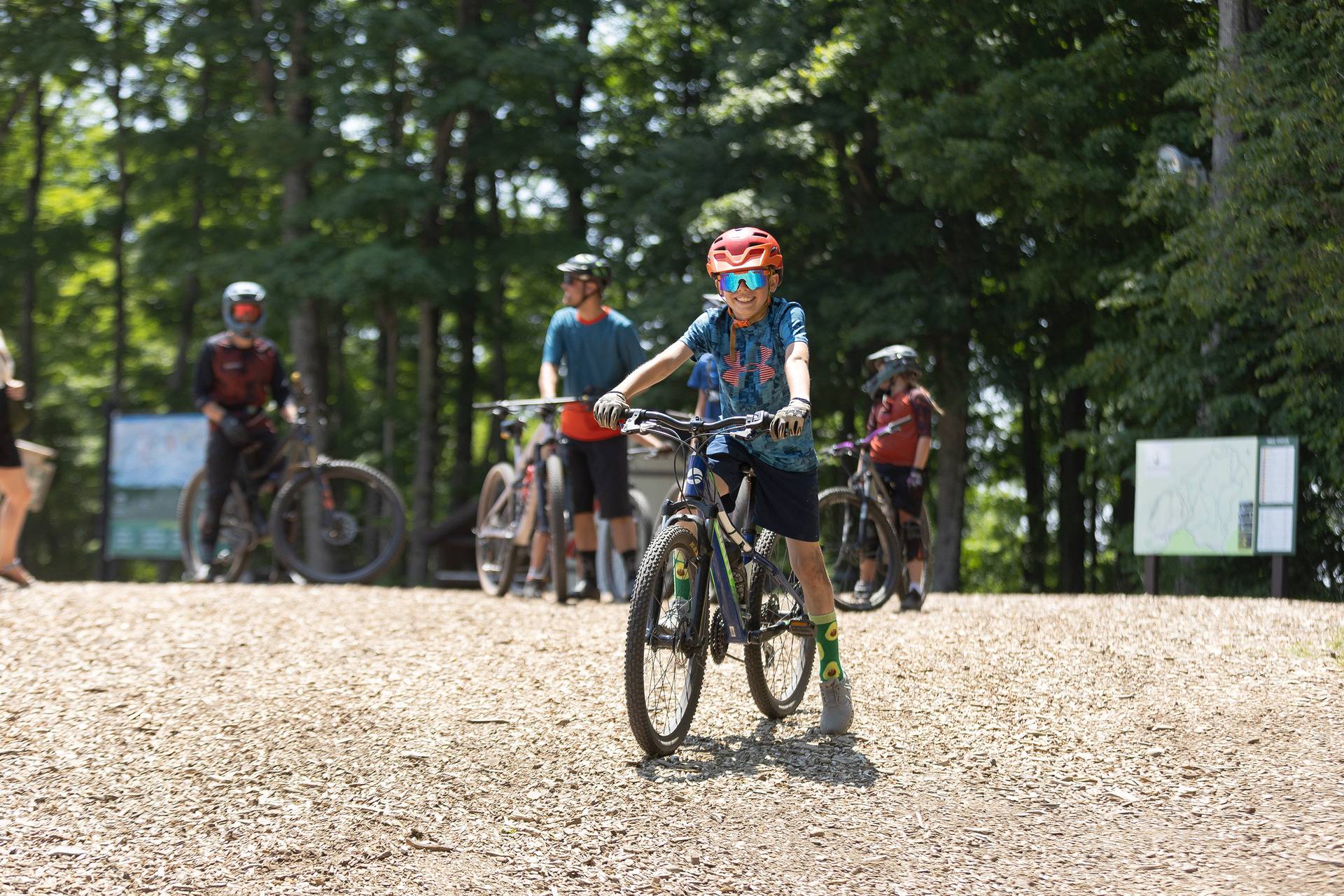 A mountain biker at The Highlands
