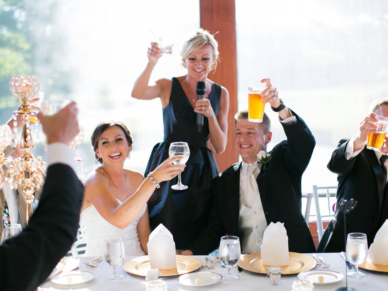 A wedding toast