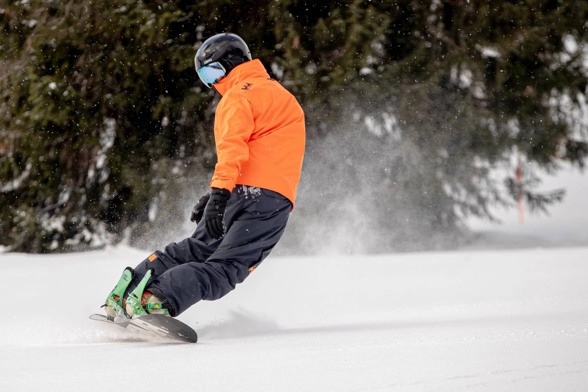 A snowboarder at The Highlands