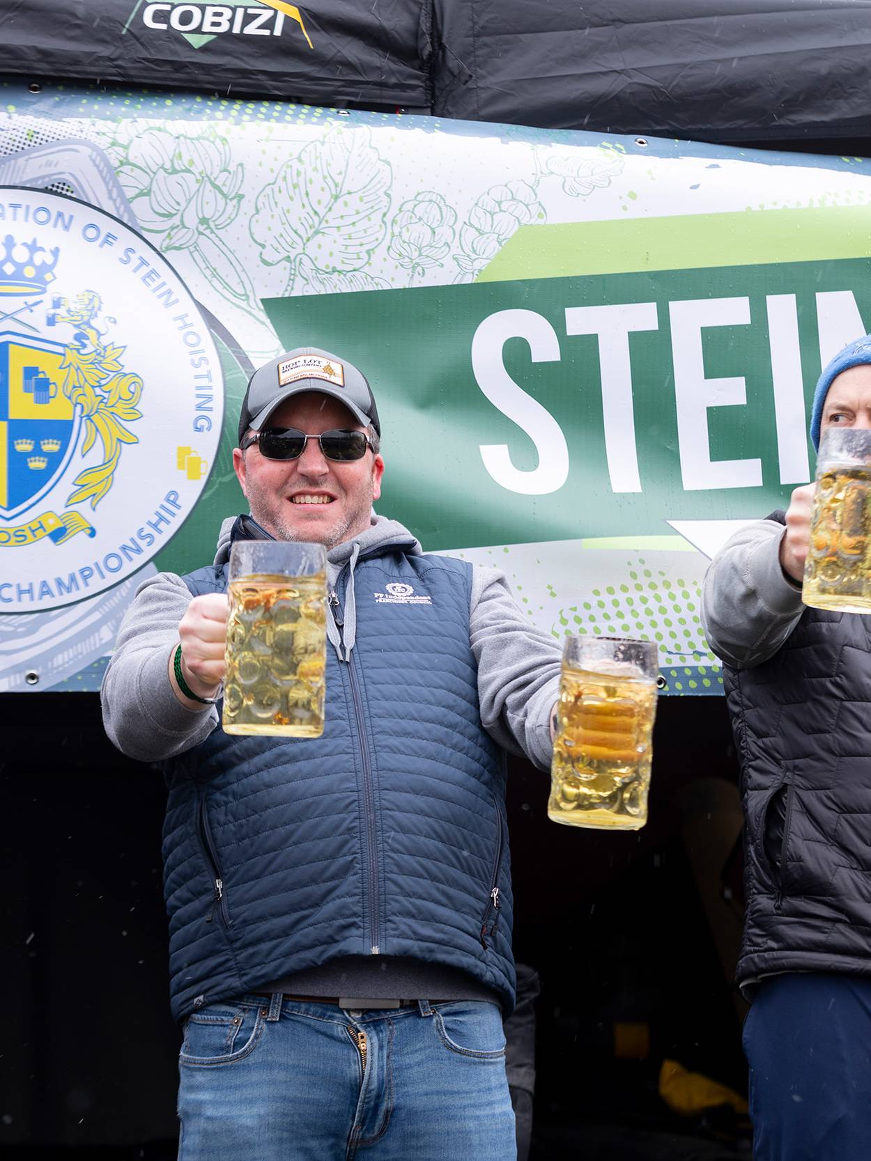 Stein Hoisting at the Hops 'N Highlands event.
