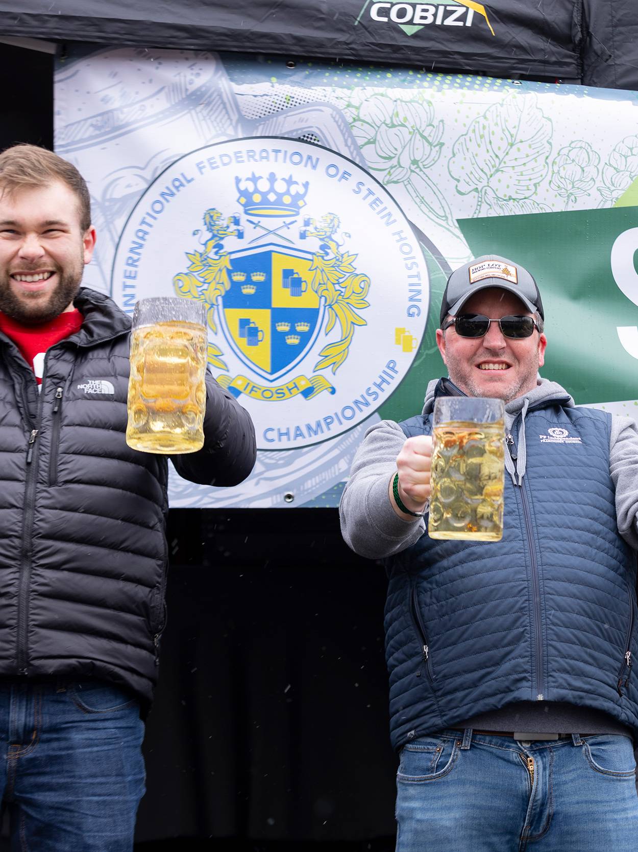 Stein Hoisting at the Hops 'N Highlands event.