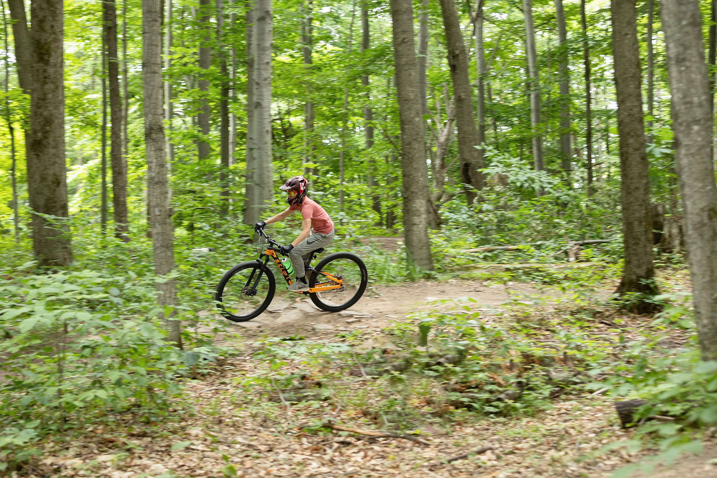 A mountain biker at The Highlands